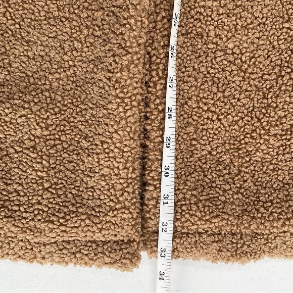 Sanctuary Faux Fur Caramel Colored Double Breasted One Snap Teddy Coat Jacket - Picture 9 of 14